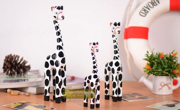 Bộ hươu cao cổ gỗ