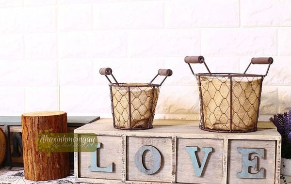 Giỏ sắt cắm hoa