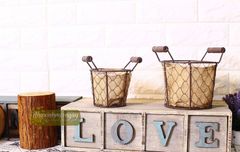 Giỏ sắt cắm hoa