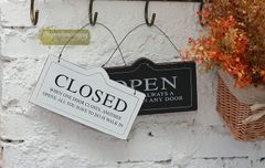 Bảng treo cửa 2 mặt open,close