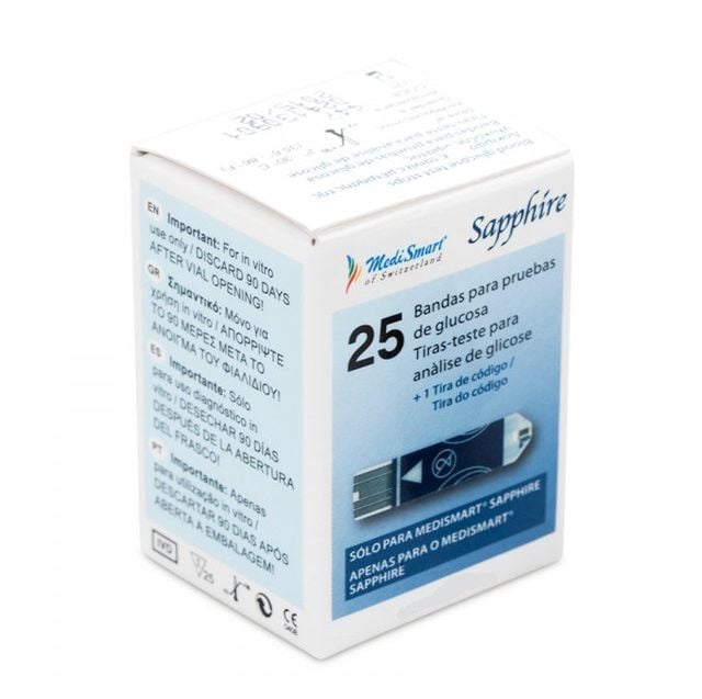Que thử đường huyết Medismart Sapphire 25 Que thử đường huyết Medismart Sapphire 25