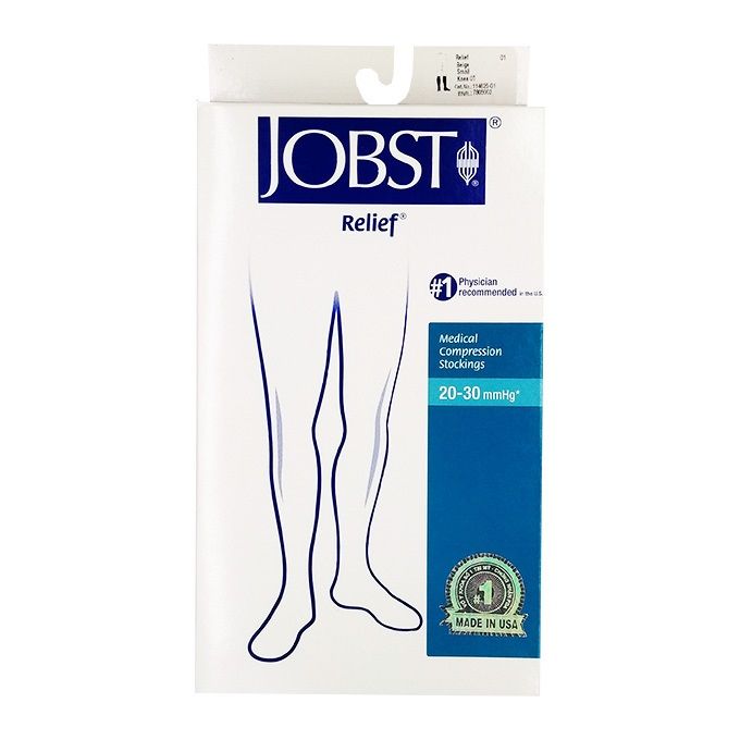 Vớ y khoa giãn tĩnh mạch Jobst Relief - Vớ Gối Màu Đen Vớ y khoa giãn tĩnh mạch Jobst Relief - Vớ Gối Màu Đen