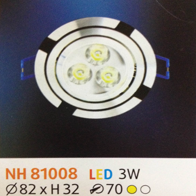 Đèn Led âm trần 3W Nam Long NH 81008
