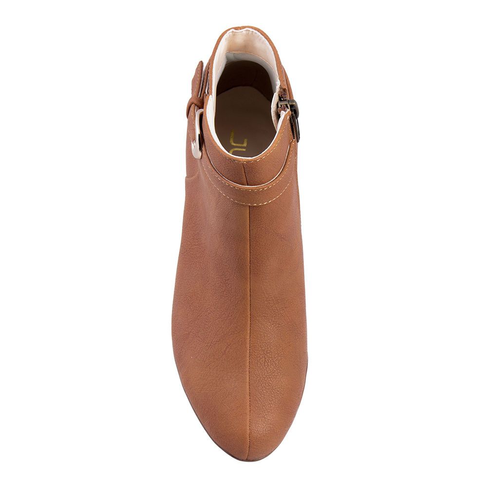  Giày Boots 7cm cổ thấp mũi tròn gót vuông BO09003 