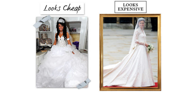 lý do khiến váy cưới trông rẻ tiền hơn